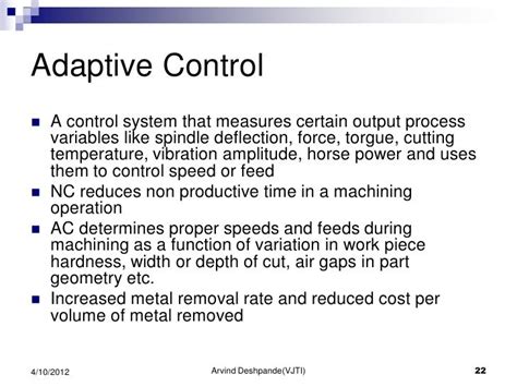 adaptive control in cnc machine ppt|adaptive control system.